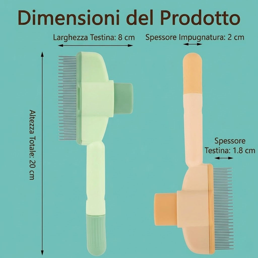 PeloStop™️ - Spazzola Autopulente Cani e Gatti: Addio Peli in 1 Click