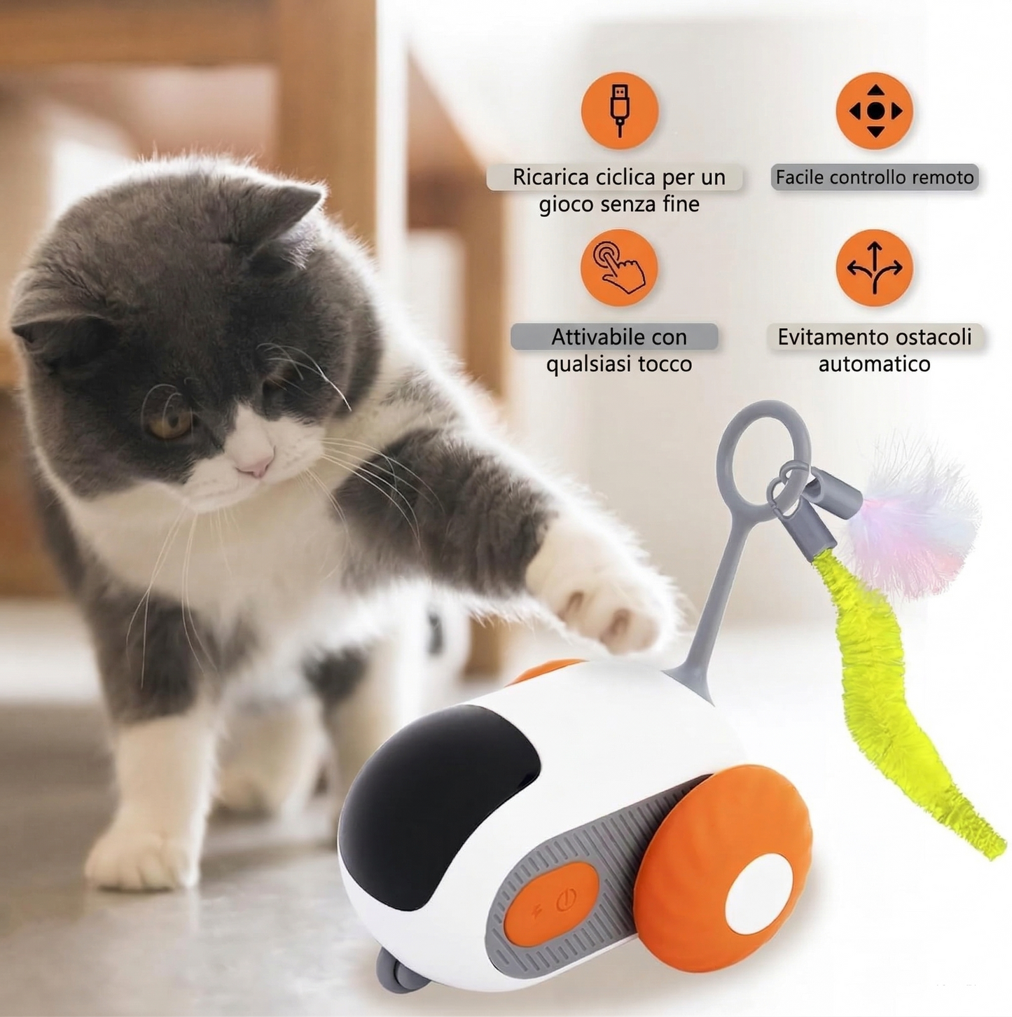 Pet Run Car™️ - Giocattolo per gatto telecomandato intelligente