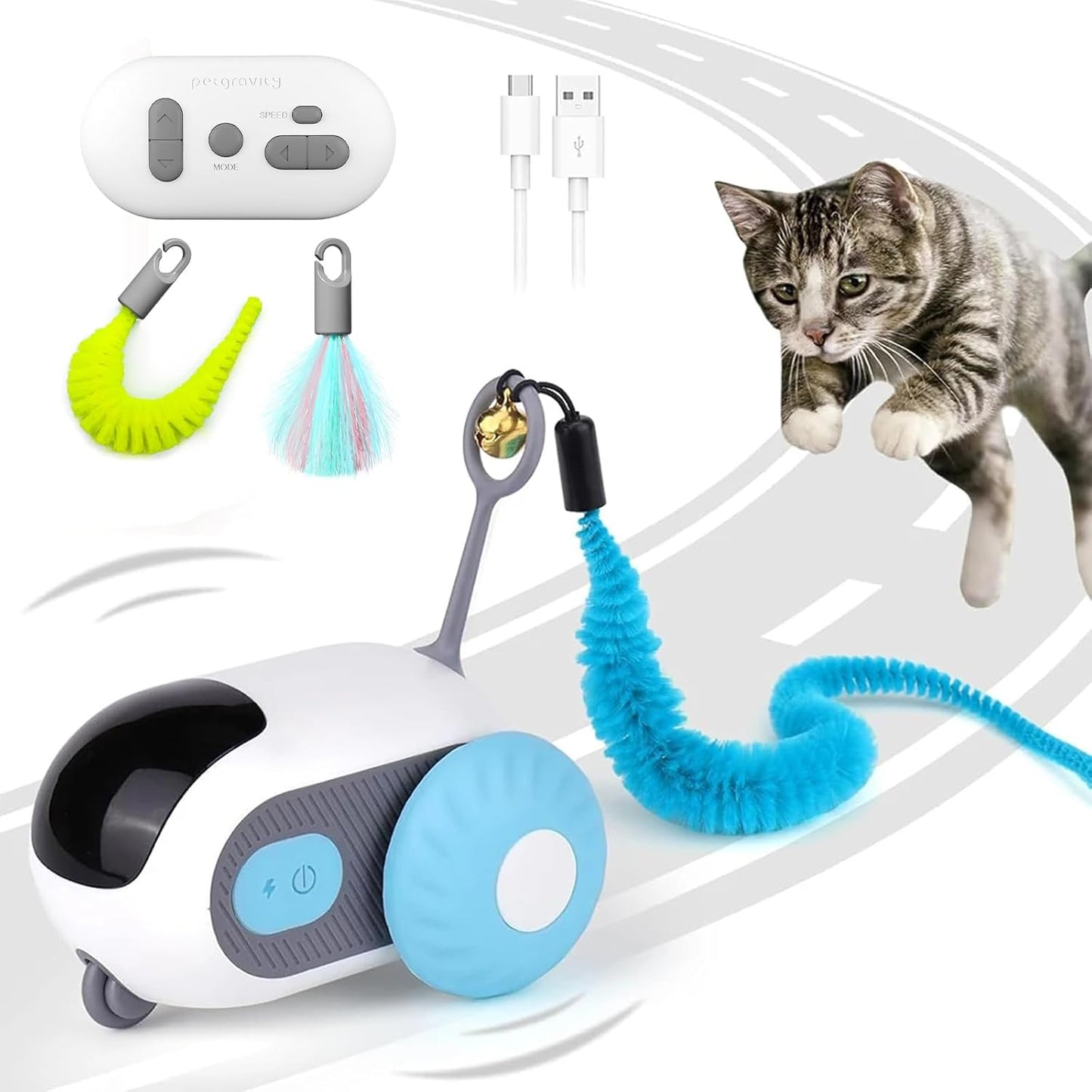 Pet Run Car™️ - Giocattolo per gatto telecomandato intelligente