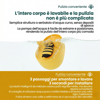BeeFresh™ - NEW Fontana ape per Gatti Ultra-Silenziosa a 4 Filtri (2L)