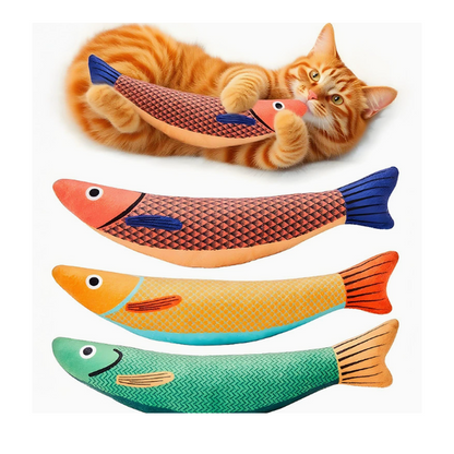 Gioco pesce™️ per Gatti con Erba Gatta