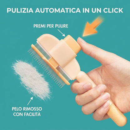 PeloStop™️ - Spazzola Autopulente Cani e Gatti: Addio Peli in 1 Click