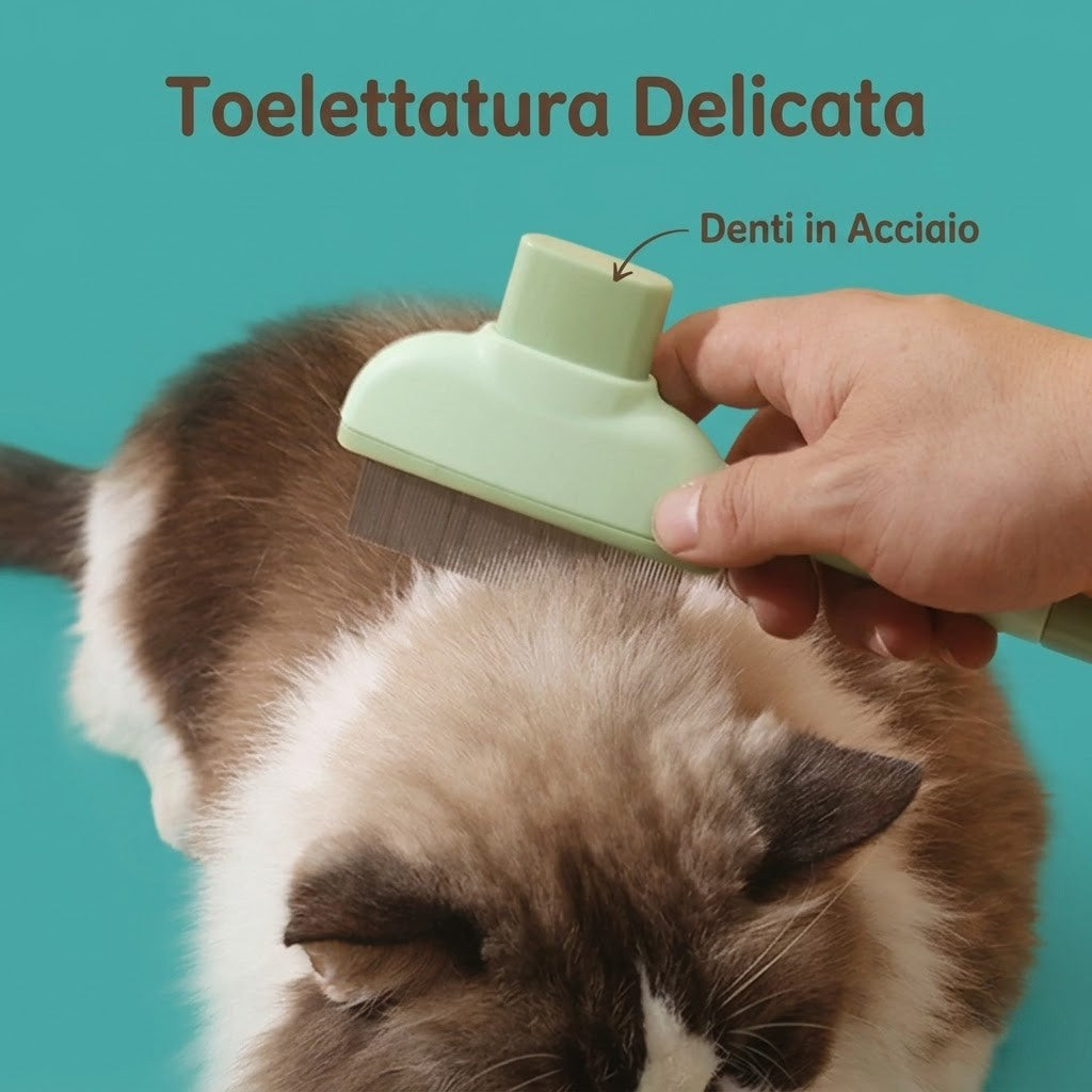 PeloStop™️ - Spazzola Autopulente Cani e Gatti: Addio Peli in 1 Click