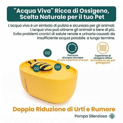 BeeFresh™ - NEW Fontana ape per Gatti Ultra-Silenziosa a 4 Filtri (2L)