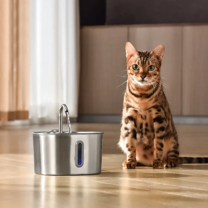New Fontana automatica™️ per gatti da 2,2 litri in accaio inox