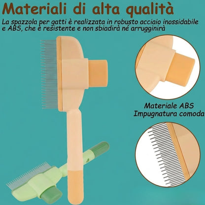 PeloStop™️ - Spazzola Autopulente Cani e Gatti: Addio Peli in 1 Click