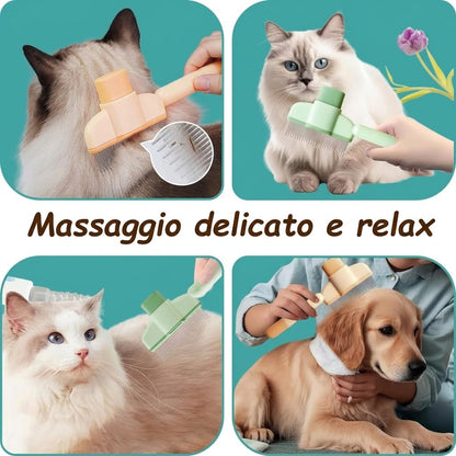 PeloStop™️ - Spazzola Autopulente Cani e Gatti: Addio Peli in 1 Click