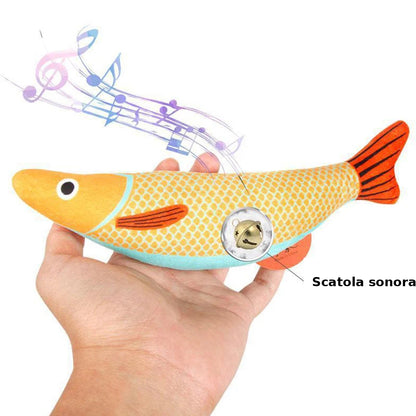 Gioco pesce™️ per Gatti con Erba Gatta